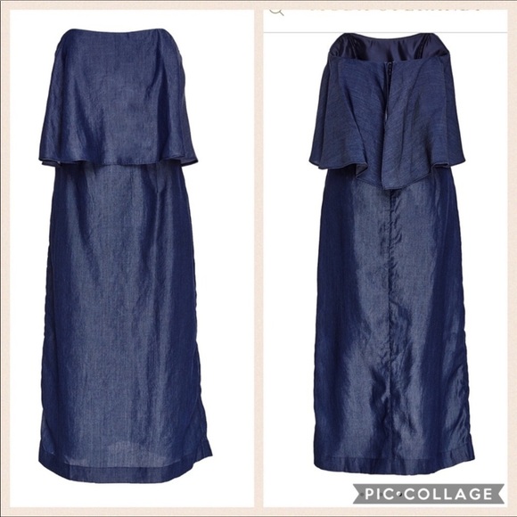 WHIT Strapless Chambray Mushroom Dress NWT $450 - Picture 6 of 11